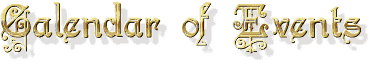 Calendar Of Events